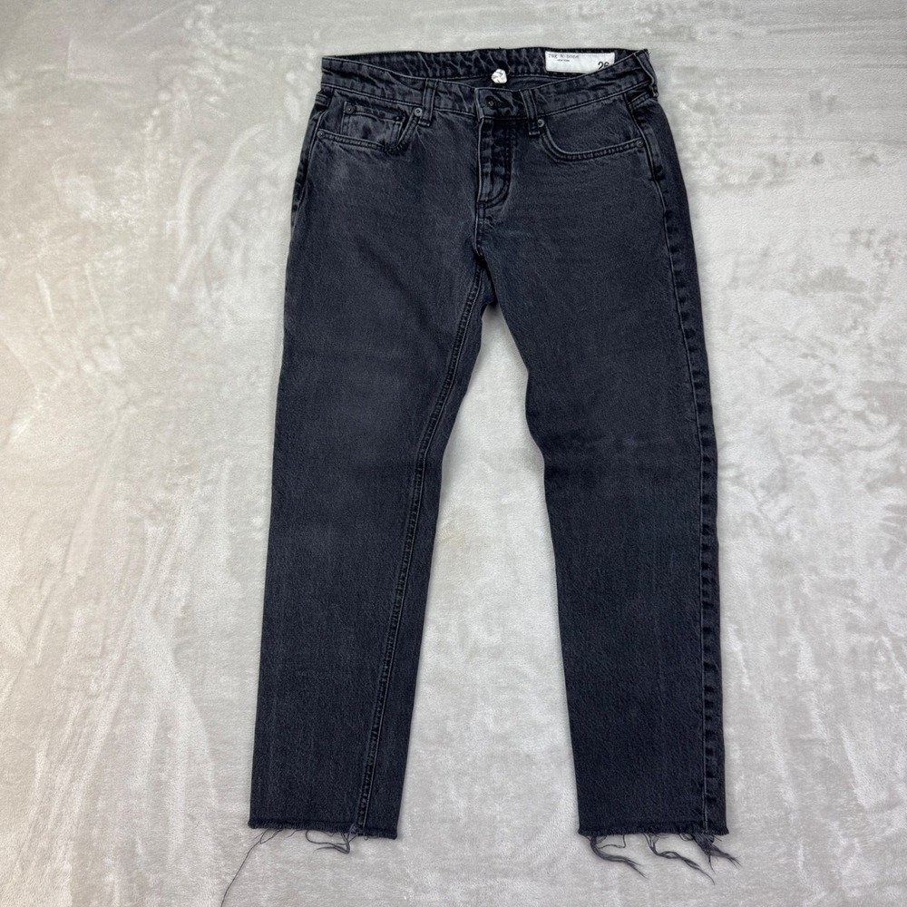 Rag & Bone Dre Slim Boyfriend Jeans Womens‎ 26 (30x28) Gray Low Rise Raw Hem